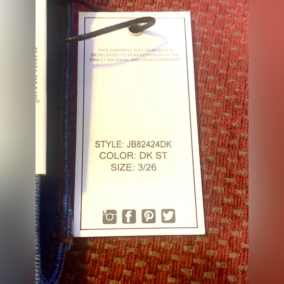 Judy Blue Jeans | Bay City Slit Hem High Rise Skinny JB82424 26/3 / Dark Blue - Picture 4 of 9